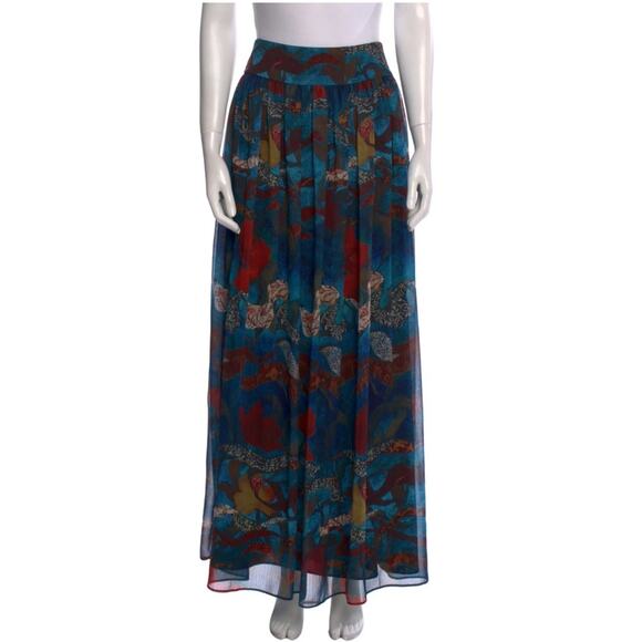 Alice + Olivia Dresses & Skirts - Alice + Olivia Blue and Red Print Maxi Skirt